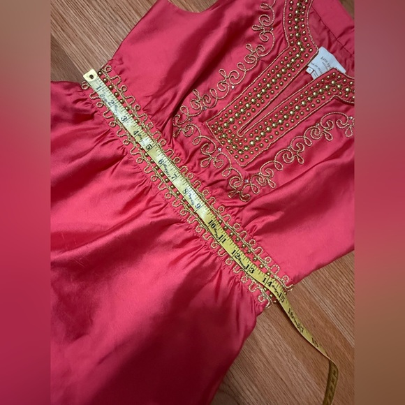 Kate Spade Embellished Silk Blend Dress coral 6 - Picture 5 of 12